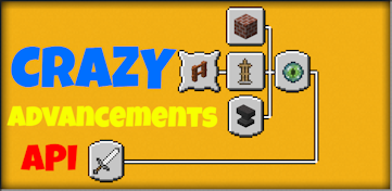 Thumbnail of the CrazyAdvancementsAPI banner, showing Minecraft Achievements